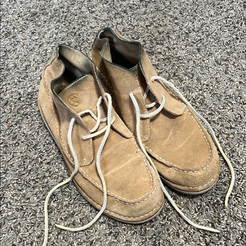Ariat Tan Ankle Boots Suede Booties